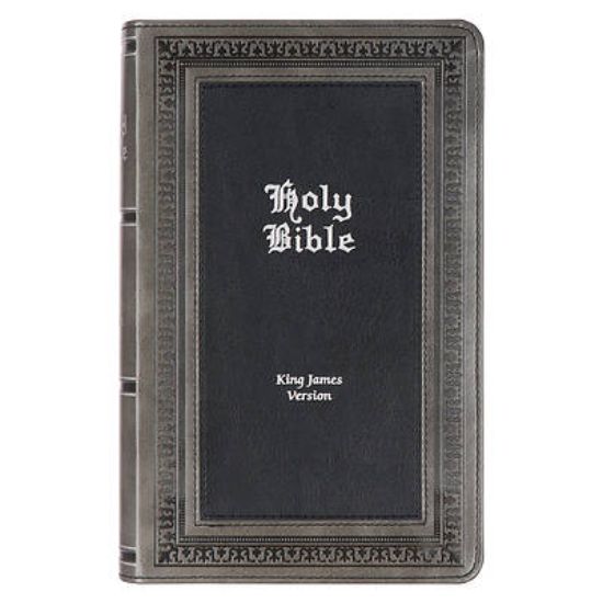 Picture of KJV Giant Print Bible Two-Tone Black Faux Leather