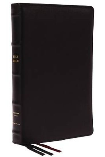 Picture of Kjv, Thinline Bible, Large Print, Premium Goatskin Leather, Black, Premier Collection, Red Letter, Comfort Print