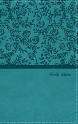 Picture of Biblia Reina-Valera 1960, Tierra Santa, Ultrafina Letra Grande, Leathersoft, Turquesa, Con Cierre