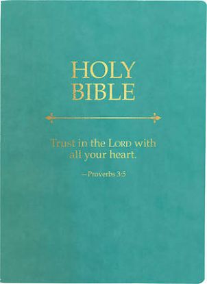 Picture of Kjver Holy Bible, Trust in the Lord Life Verse Edition, Large Print, Coastal Blue Ultrasoft
