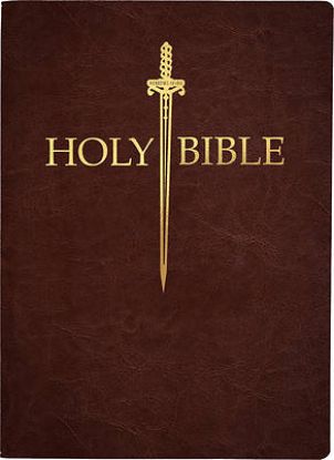 Picture of KJV Sword Bible, Large Print, Mahogany Genuine Leather, Thumb Index