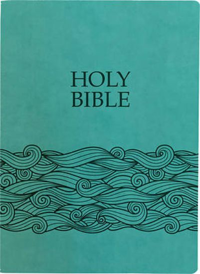 Picture of KJV Holy Bible, Wave Design, Large Print, Coastal Blue Ultrasoft