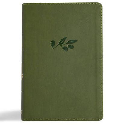 Picture of CSB Giant Print Reference Bible, Digital Study Edition, Olive Leathertouch, Indexed