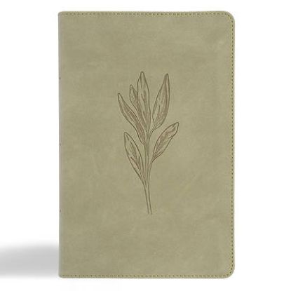 Picture of CSB Large Print Personal Size Reference Bible, Digital Study Edition, Sage Suedesoft Leathertouch, Indexed