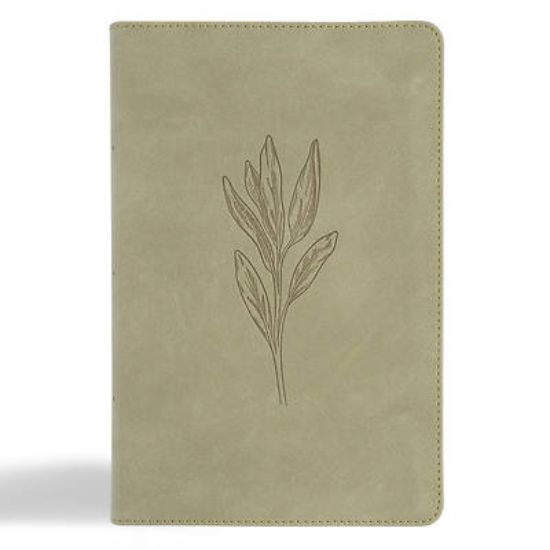 Picture of CSB Large Print Personal Size Reference Bible, Digital Study Edition, Sage Suedesoft Leathertouch, Indexed