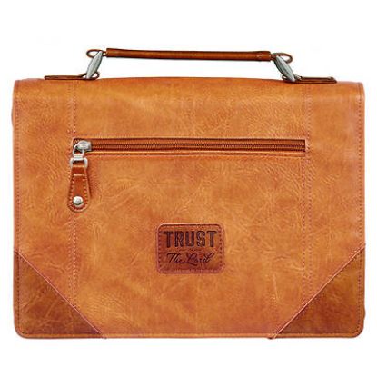 Picture of Trust in the Lord Tan and Honey-brown Classic Bible Cover Large Large