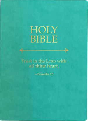 Picture of KJV Holy Bible, Trust in the Lord Life Verse Edition, Large Print, Coastal Blue Ultrasoft