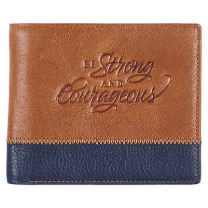 Picture of Premium Full-Grain Leather Wallet W/Inspirational Scripture for Men