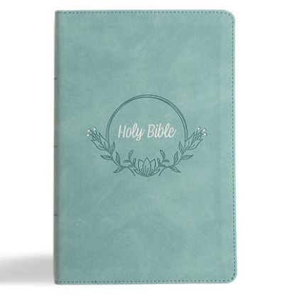 Picture of KJV Large Print Personal Size Reference Bible, Earthen Teal Suedesoft Leathertouch