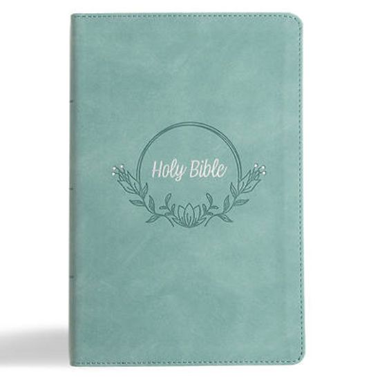 Picture of KJV Large Print Personal Size Reference Bible, Earthen Teal Suedesoft Leathertouch