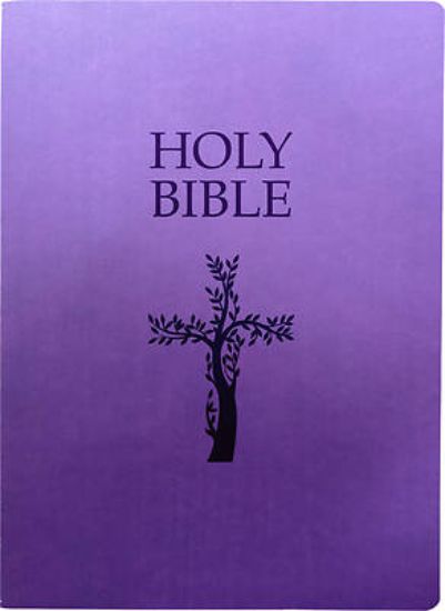 Picture of KJV Holy Bible, Cross Design, Large Print, Royal Purple Ultrasoft
