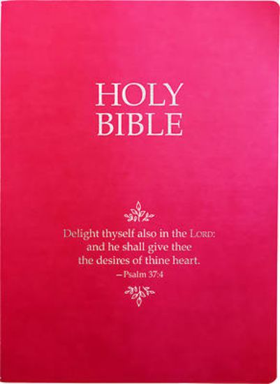 Picture of KJV Holy Bible, Delight Yourself Inthe Lord Life Verse Edition, Large Print, Berry Ultrasoft