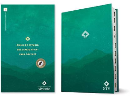 Picture of Biblia de Estudio del Diario Vivir Para Jovenes Ntv Tapa Dura Verde Índice Letra Roja Habilitada Para Filament