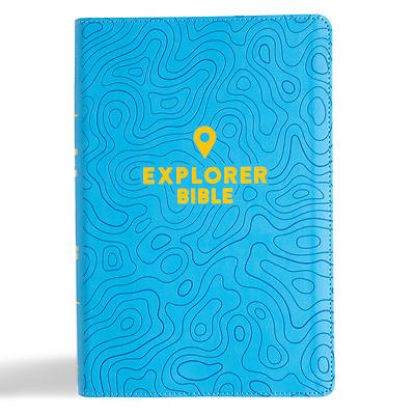 Picture of CSB Explorer Bible for Kids, Sky Blue Leathertouch