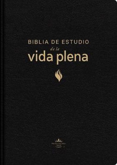 Picture of Rvr60, Biblia de Estudio de la Vida Plena, Edición Clásica, Piel Fabricada, Negro, Con Índice, Palabras de Jesús En Rojo, Comfort Print