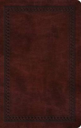 Picture of ESV Thinline Bible, Red Letter (Trutone, Mahogany, Border Design)