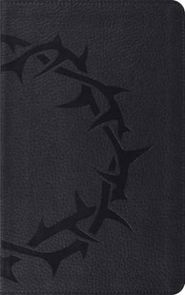 Picture of ESV Thinline Bible, Red Letter (Trutone, Charcoal, Crown Design)