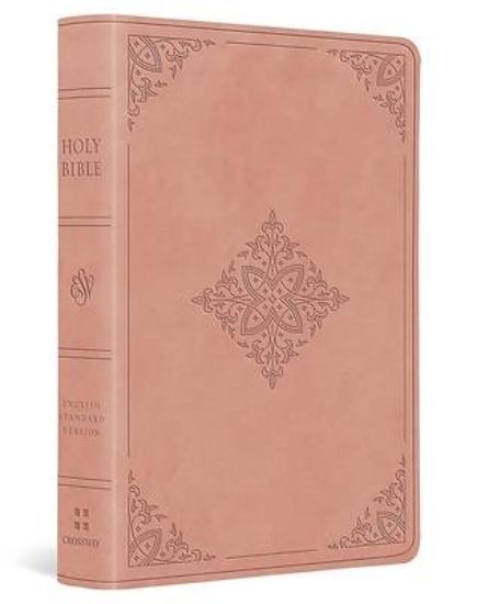 Picture of ESV Value Large Print Compact Bible (Trutone, Blush Rose, Fleur-De-Lis Design)