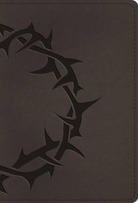 Picture of ESV Large Print Compact Bible, Red Letter (Trutone, Charcoal, Crown Design)