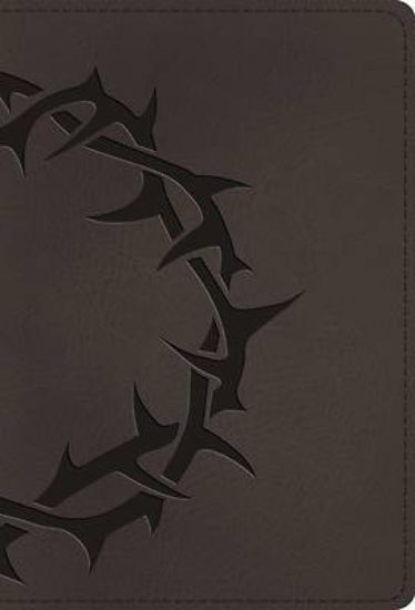 Picture of ESV Large Print Compact Bible, Red Letter (Trutone, Charcoal, Crown Design)