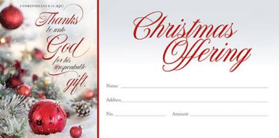 Picture of Thanks Be Unto God Gift Christmas Off Envelope