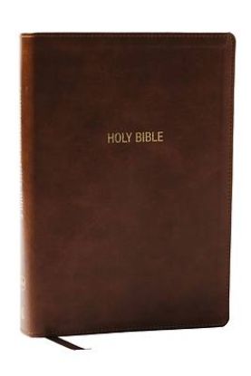 Picture of NKJV Foundation Study Bible, Wide Margin, Brown Leathersoft, Red Letter