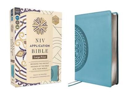 Picture of NIV Application Bible, Large Print, Leathersoft, Teal, Red Letter, Comfort Print