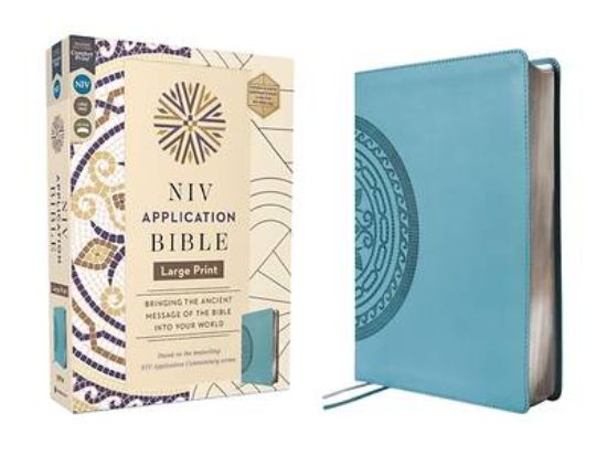 Picture of NIV Application Bible, Large Print, Leathersoft, Teal, Red Letter, Comfort Print