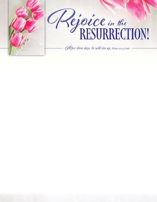 Picture of Easter Rejoice in the Resurrection! Letterhead