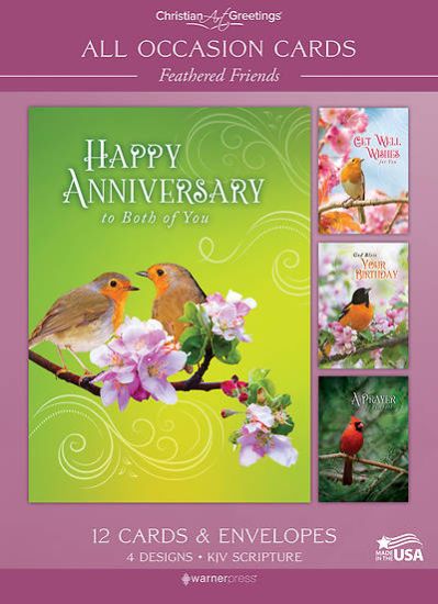 Picture of All Occasion Feathered Friends - Box of 12