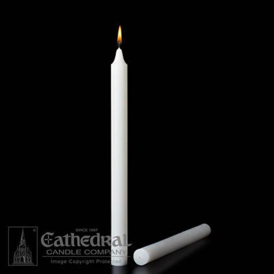 Picture of Stearic Altar Candles Cathedral 8 1/4 x 25/32 Pack of 36 Plain End