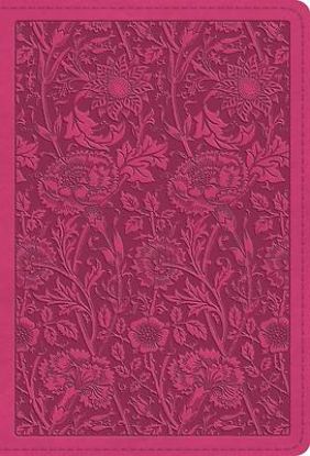 Picture of ESV Large Print Compact Bible, Red Letter (Trutone, Berry, Floral Design)
