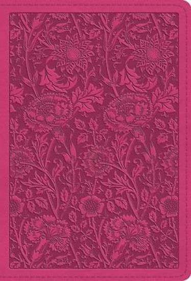 Picture of ESV Large Print Compact Bible, Red Letter (Trutone, Berry, Floral Design)