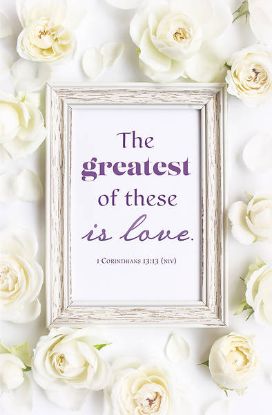 Picture of The Greatest of These is Love Wedding Bulletin Regular