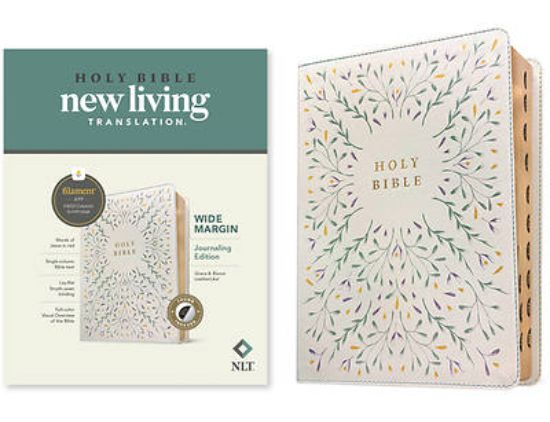 Picture of NLT Wide Margin Bible, Filament Enabled (Leatherlike, Grace & Bloom, Indexed, Red Letter)