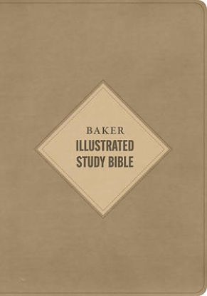 Picture of CSB Baker Illustrated Study Bible, Khaki Leathertouch, Indexed