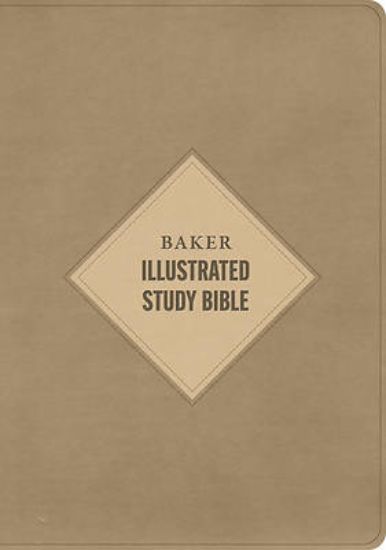 Picture of CSB Baker Illustrated Study Bible, Khaki Leathertouch, Indexed
