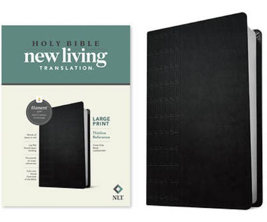 Picture of NLT Large Print Thinline Reference Bible, Filament Enabled Edition (Red Letter, Leatherlike, Black)