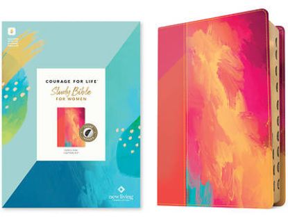 Picture of NLT Courage for Life Study Bible for Women, Filament-Enabled Edition (Leatherlike, Fierce Pink, Indexed)