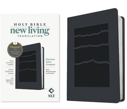 Picture of NLT Premium Value Compact Bible, Filament Enabled Edition (Leatherlike, Black Mountainscape)