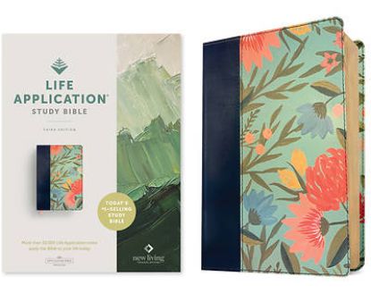 Picture of NLT Life Application Study Bible, Third Edition (Red Letter, Leatherlike, Teal Floral)