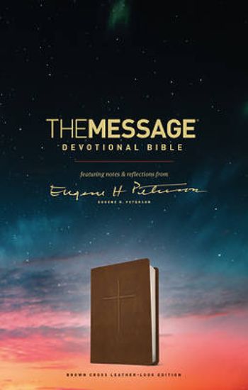 Picture of The Message Devotional Bible, Brown Cross