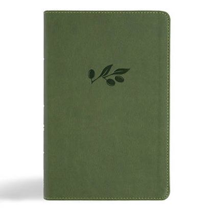 Picture of CSB Large Print Personal Size Reference Bible, Digital Study Edition, Olive Leathertouch