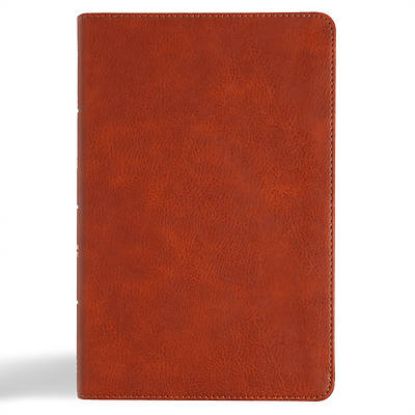 Picture of CSB Large Print Personal Size Reference Bible, Digital Study Edition, Burnt Sienna Leathertouch