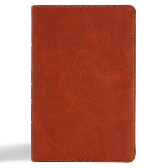 Picture of CSB Large Print Personal Size Reference Bible, Digital Study Edition, Burnt Sienna Leathertouch
