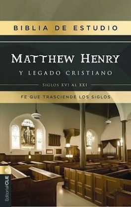 Picture of Rvr, Biblia de Estudio Matthew Henry Y Legado Cristiano, Tapa Dura, Interior a DOS Colores, Con Índice, Comfort Print