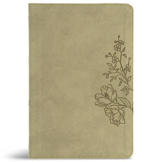 Picture of CSB Large Print Thinline Bible, Digital Study Edition, Sage Suedesoft Leathertouch