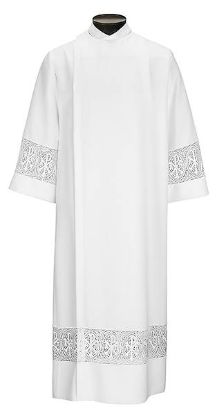 Picture of Women's Wrap Around Style Alb with Chi-Rho Lace Insert