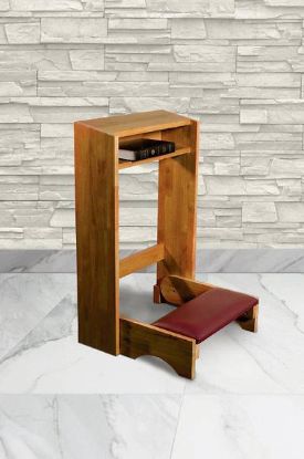 Picture of Folding Padded Kneeler - Pecan Stain