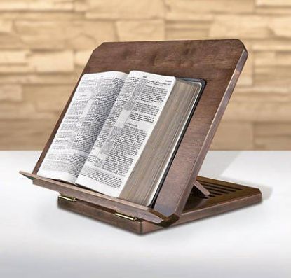Picture of Bible/Missal Stand with Silk-Screened Bible Verse